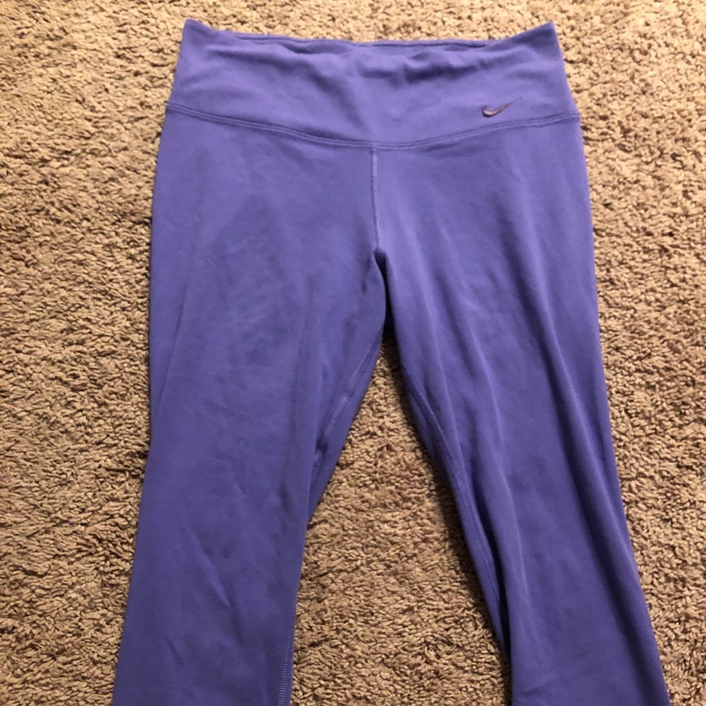 Purple Nike Dri-Fit workout pants